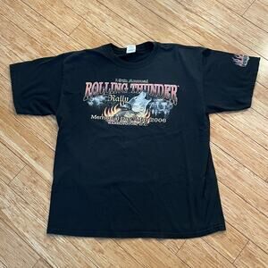 Rolling Thunder Rally T-Shirt 2006 vintage y2k harley bike